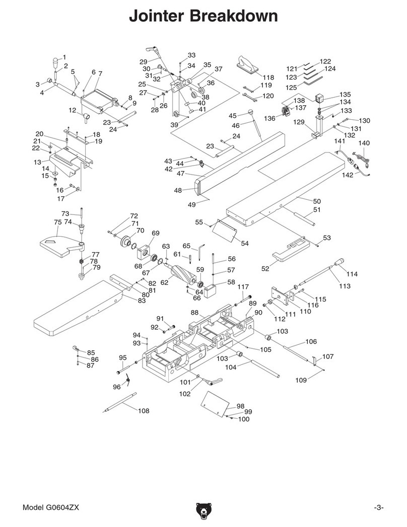 Grizzly G0604ZX parts list