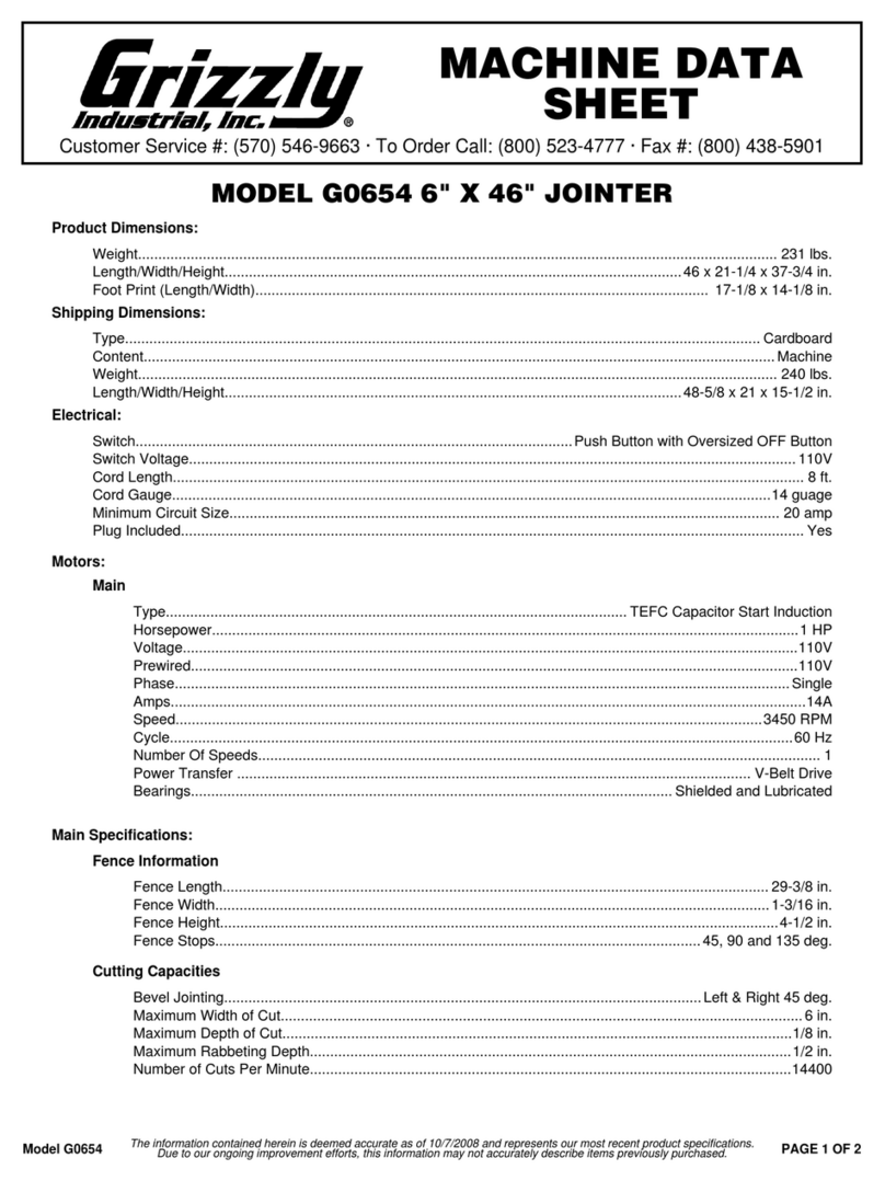 Grizzly G0654 Instruction Manual