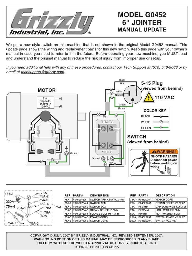 Grizzly G0452 instruction manual