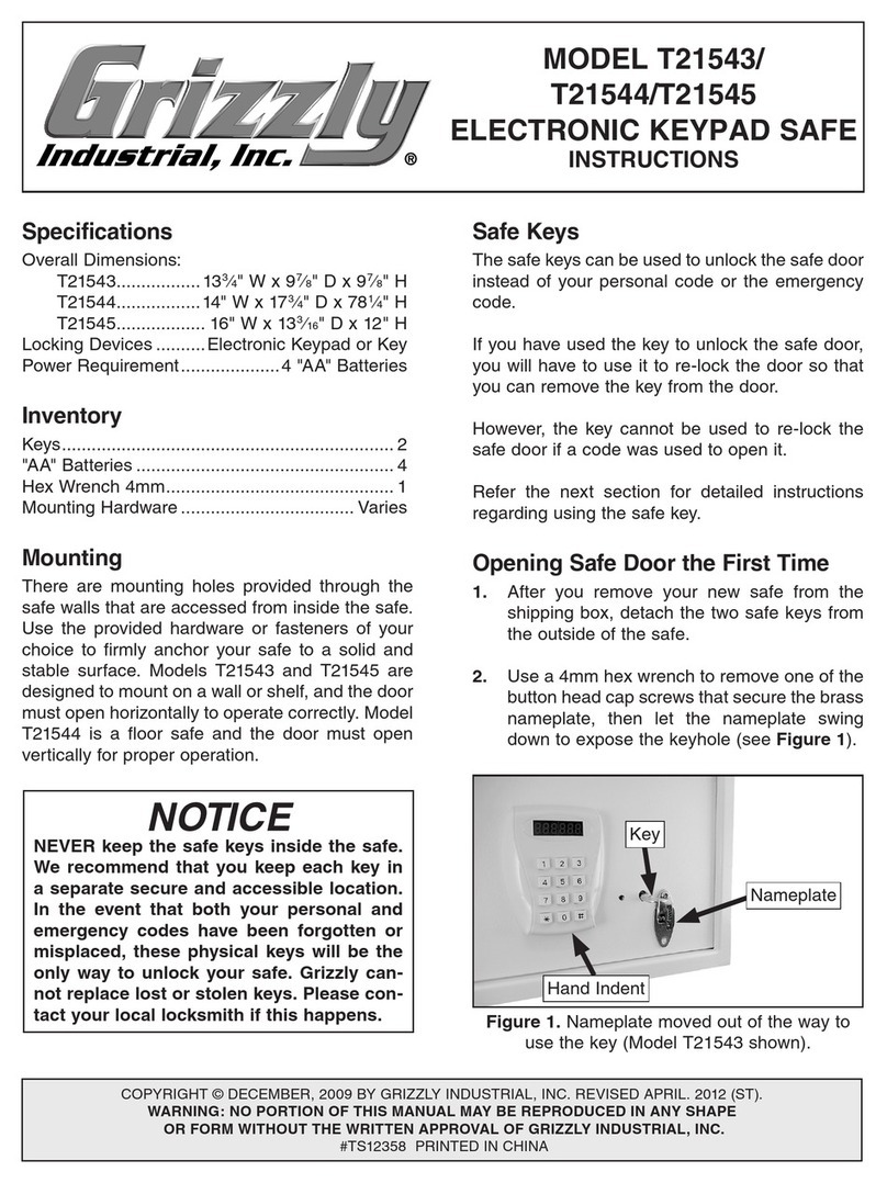 Grizzly T21543 instructions