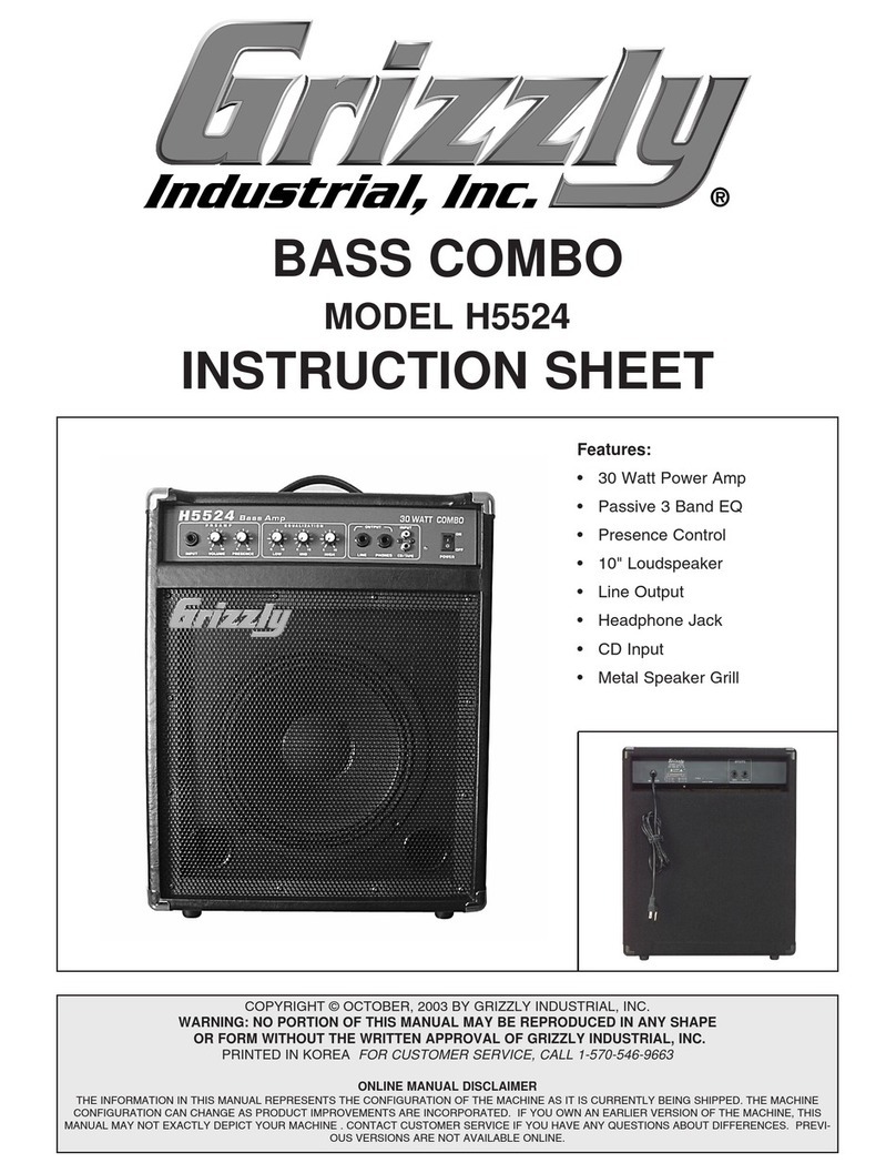Grizzly BASS COMBO H5524 User manual