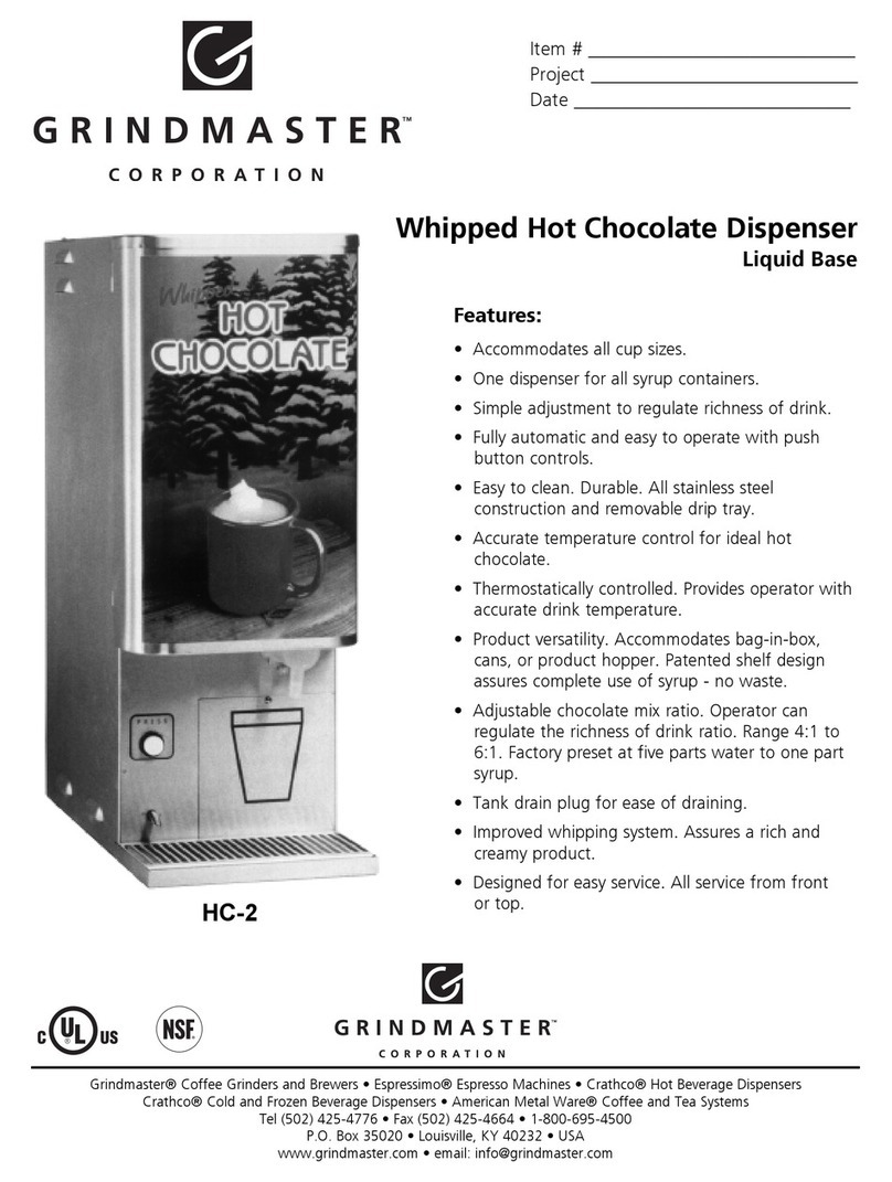 Grindmaster HC-2 User manual Grindmaster HC-2 User manual
