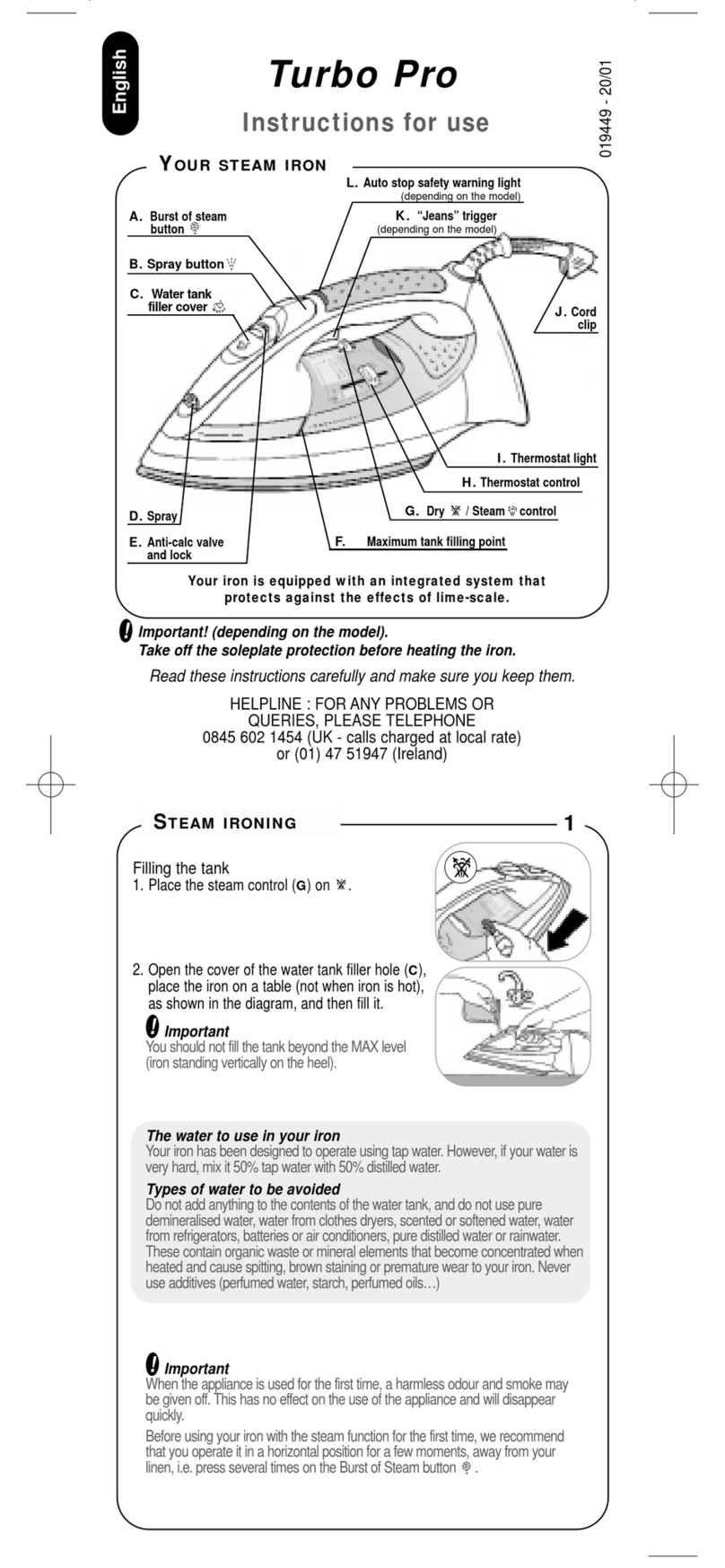 TEFAL Turbo Pro User manual