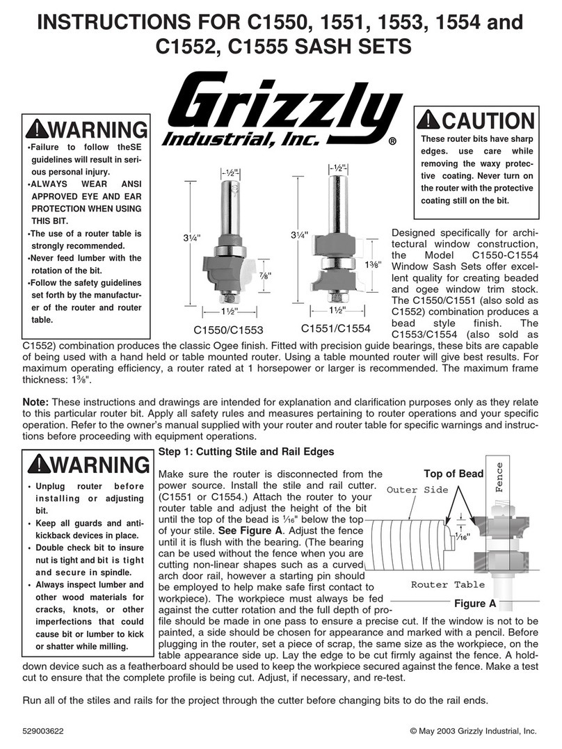 Grizzly 1551 instruction manual