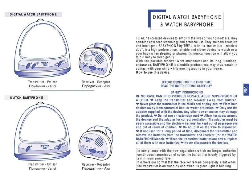 TEFAL Digital Watch Babyphone & Watch Babyphone... use instructions