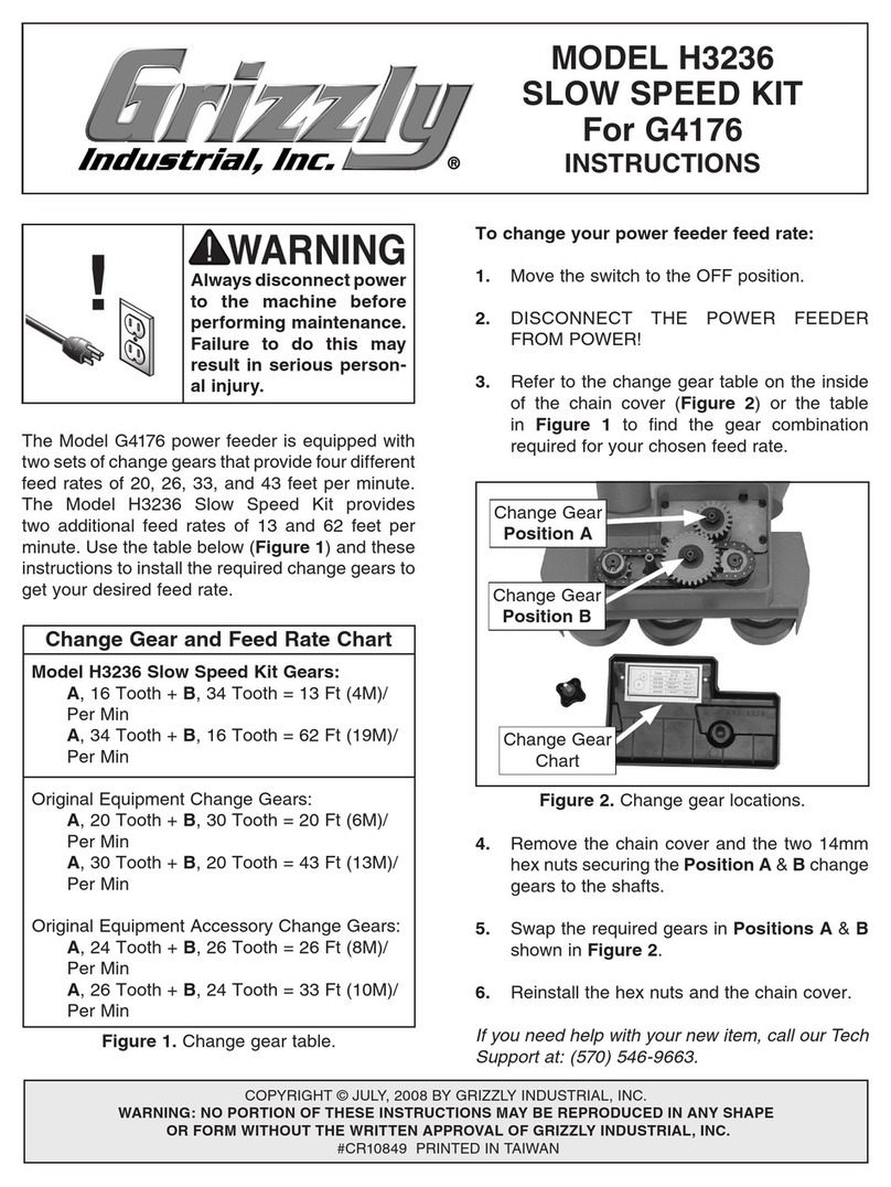 Grizzly H3236 instruction manual