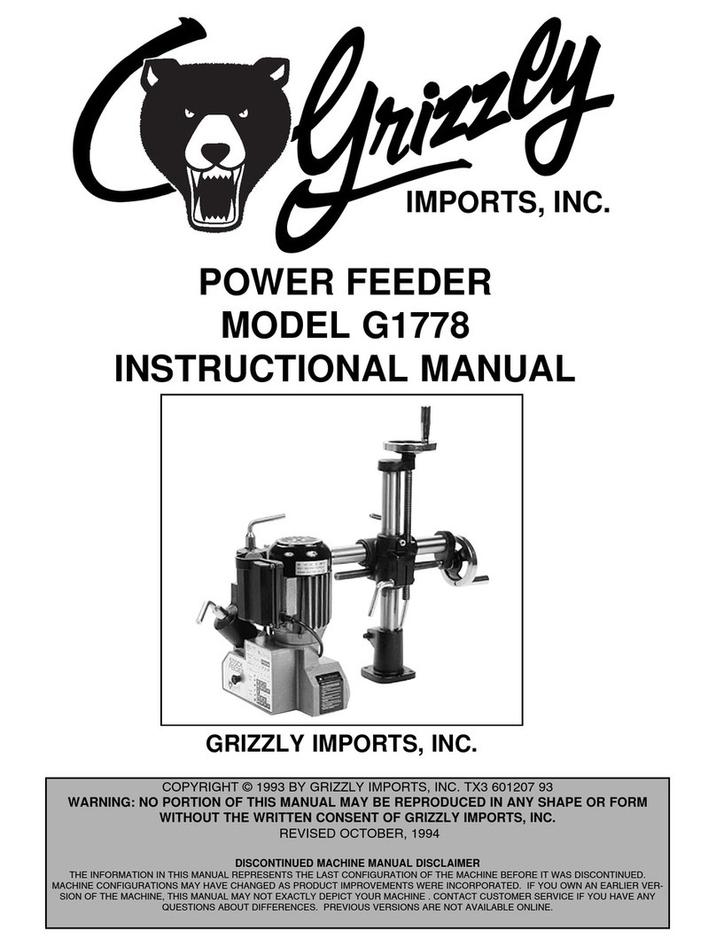Grizzly G1778 Instructional manual