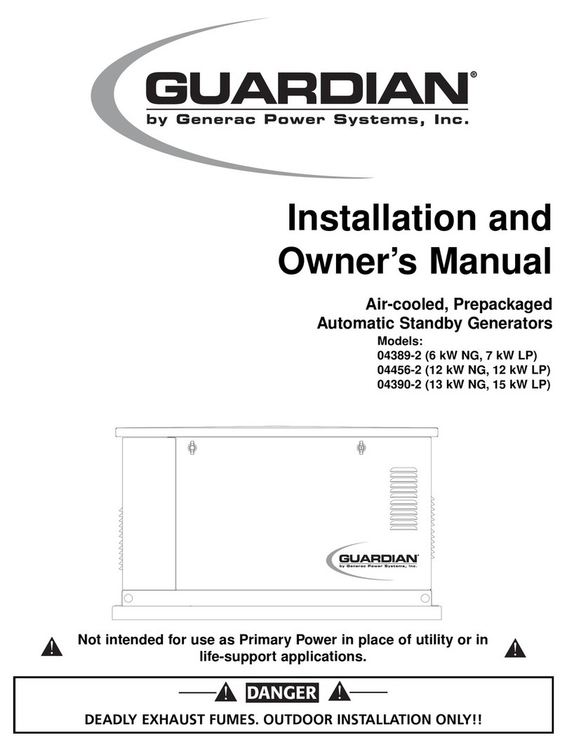 Generac Power Systems Guardian 04389-2 Installation instructions