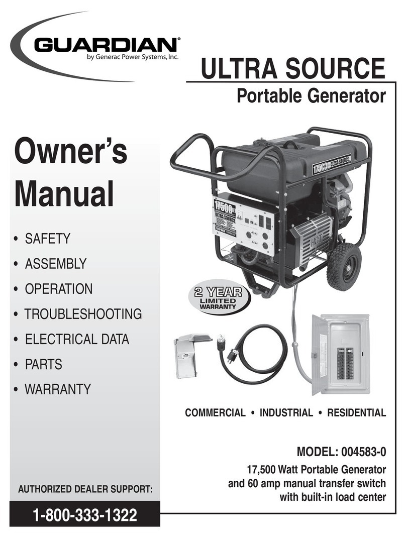 Generac Power Systems Guardian ULTRA SOURCE 004583-0 User manual Generac Power Systems Guardian ULTRA SOURCE 004583-0 User manual