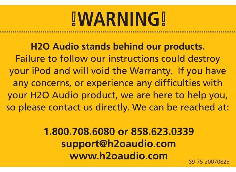H2O Audio Armor Series iFR-5A3 User manual H2O Audio Armor Series iFR-5A3 User manual