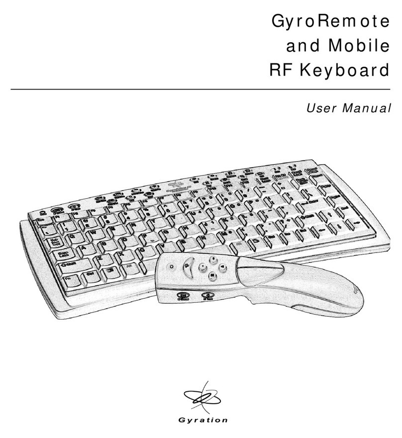 Gyration GyroRemote and Mobile RF Keyboard user manual