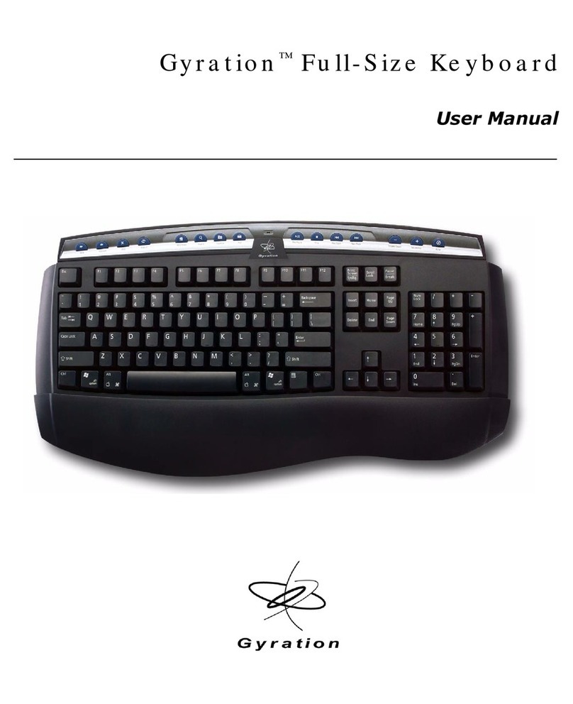 Gyration Full-Size Keyboard User manual