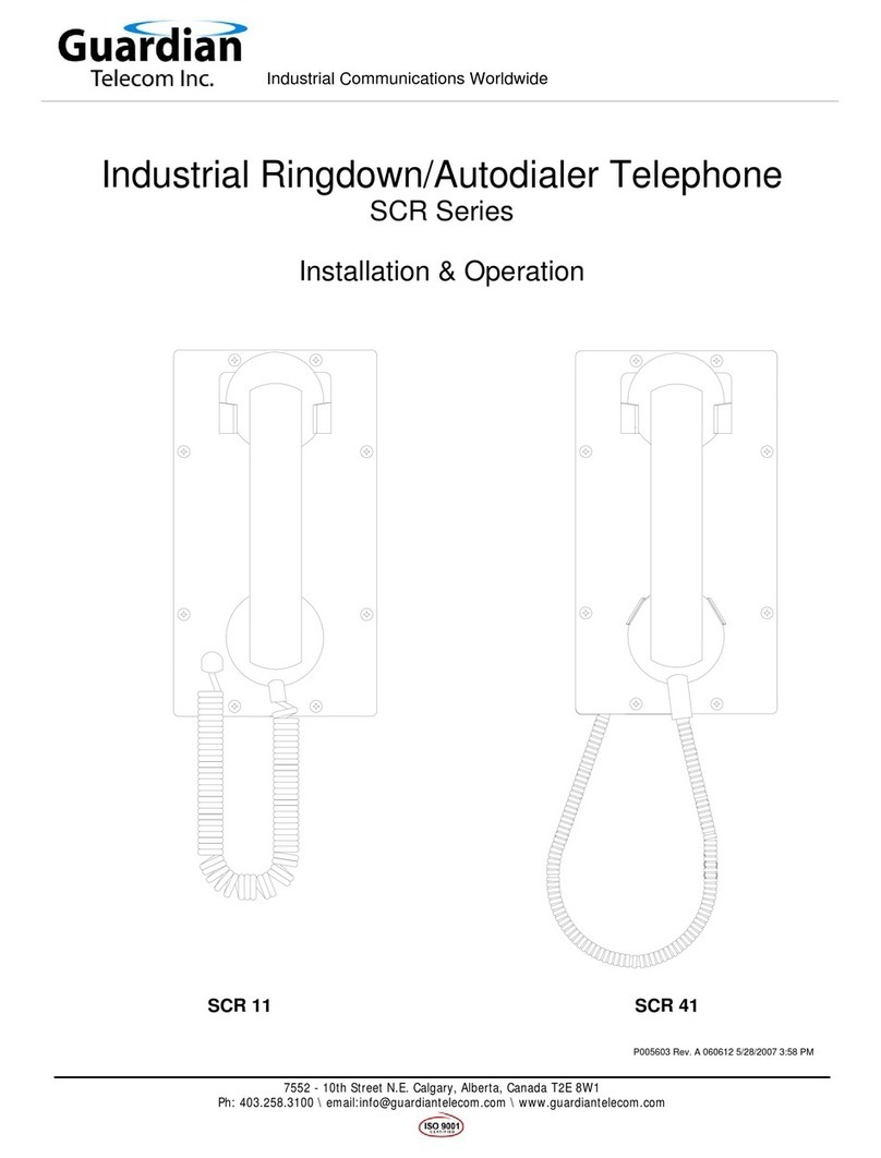 Guardian SCR 11 Installation and operation