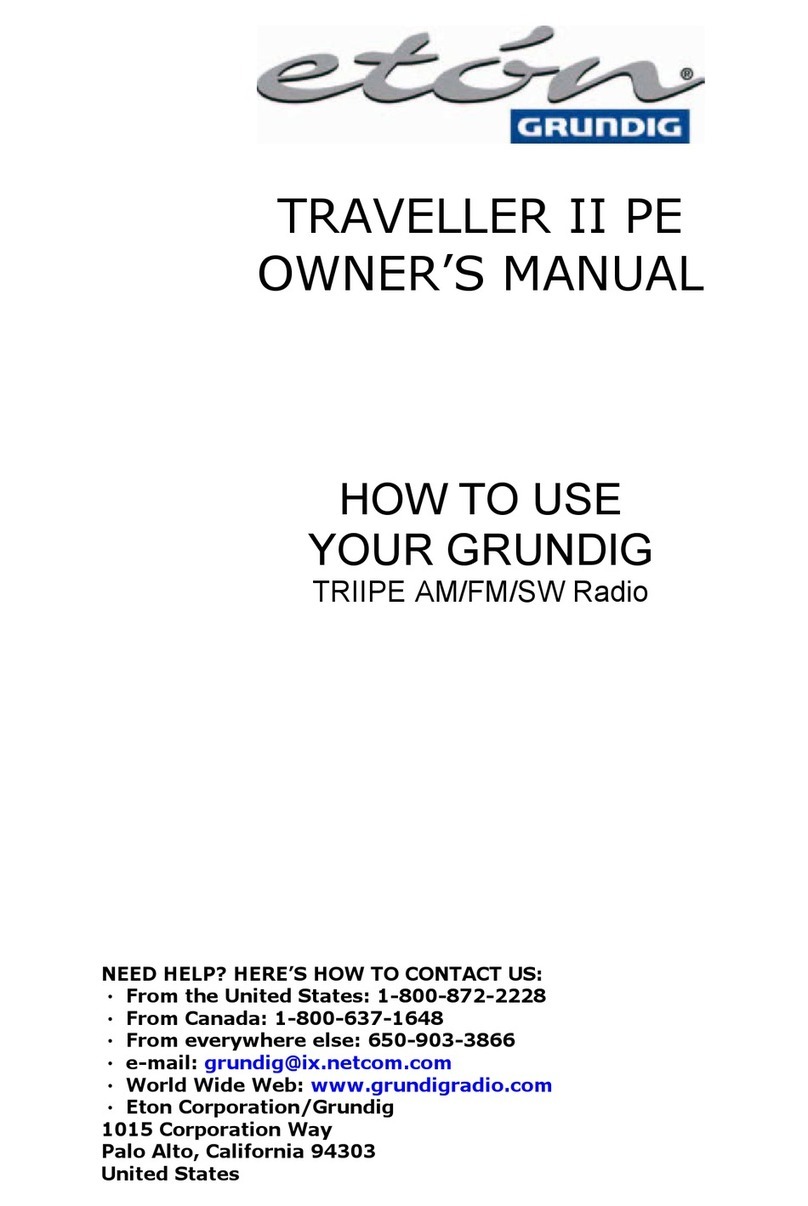 Grundig TRAVELLER II PE User manual