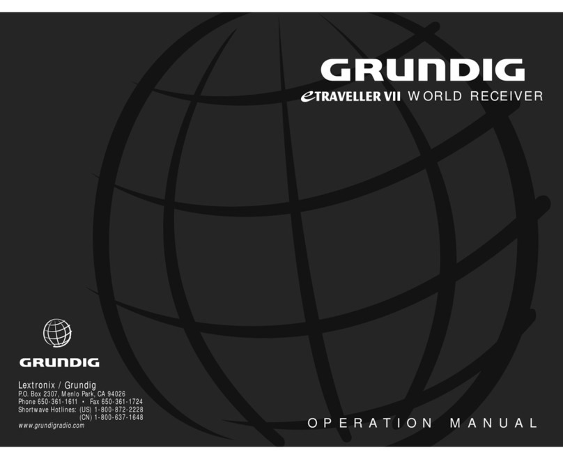 Grundig WORLD RECEIVER User manual