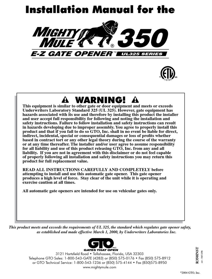 GTO UL325 SERIES installation manual