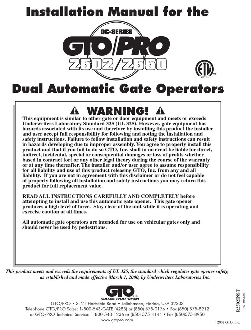 GTO 2502 User manual
