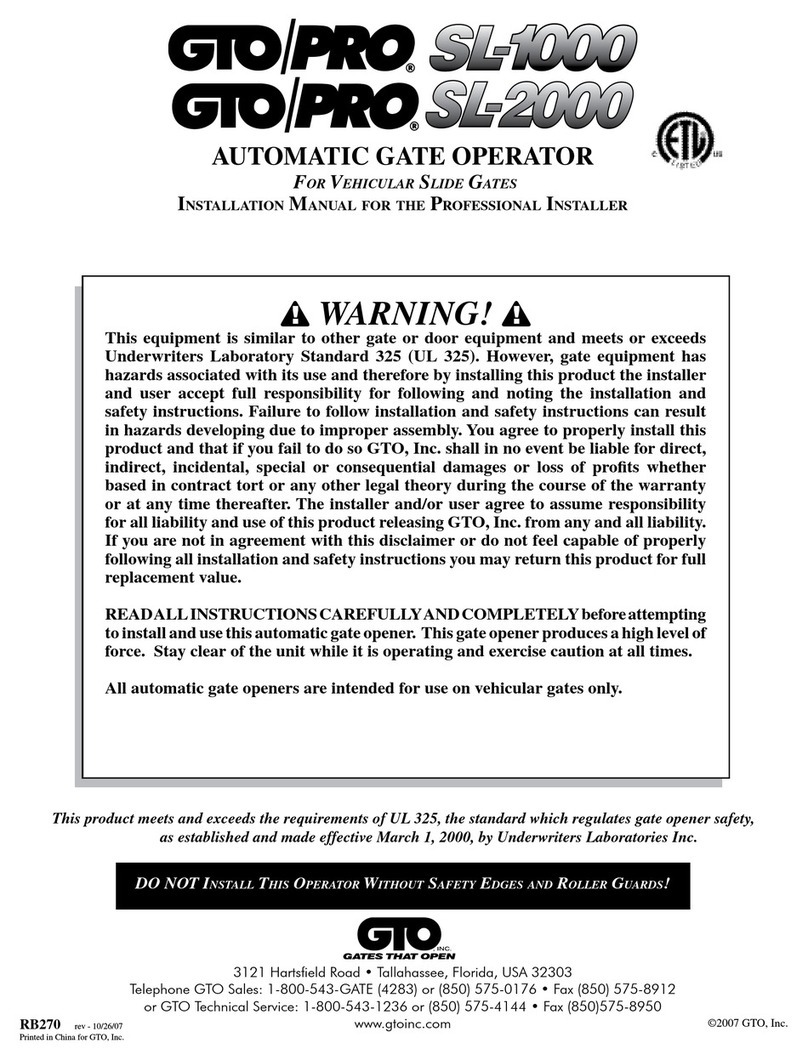 GTO SL-1000 User manual