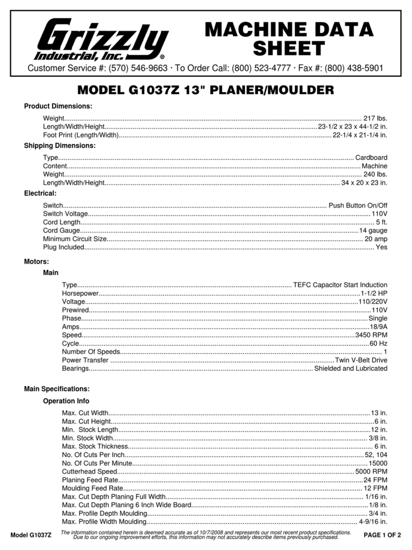 Grizzly G1037Z Instruction Manual