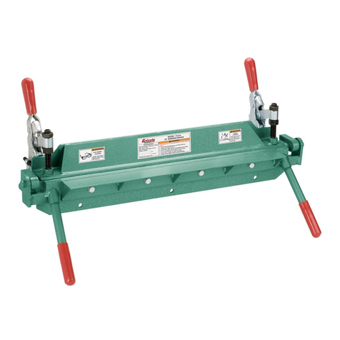 Grizzly Bending Brake T21319 User manual