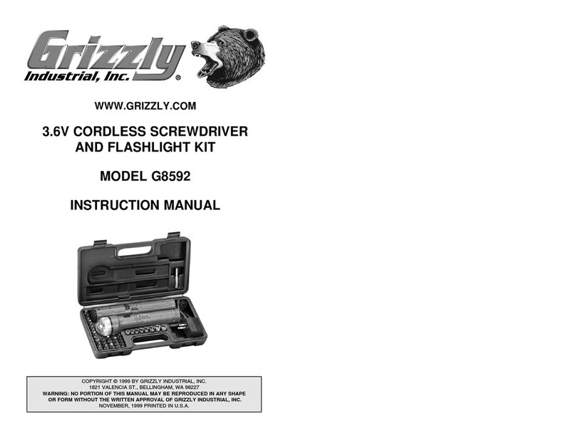 Grizzly G8592 User manual