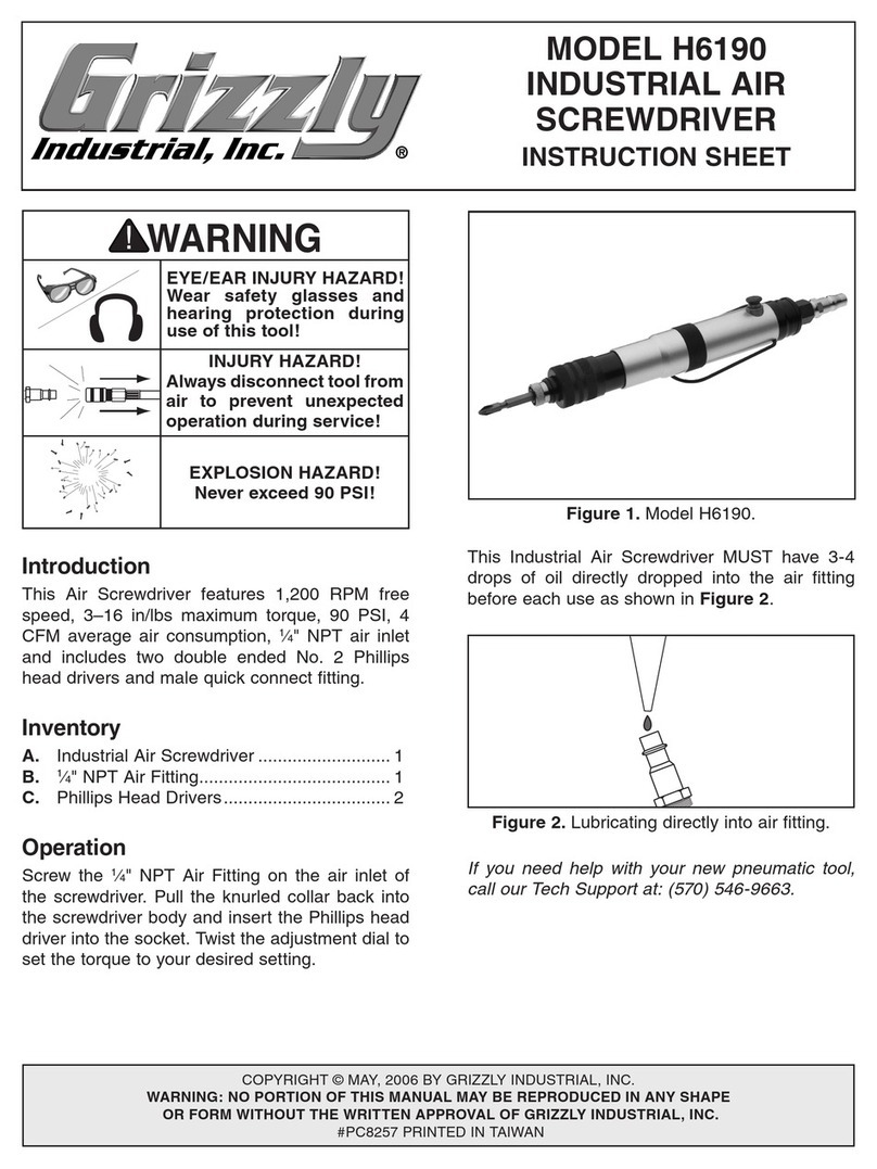 Grizzly H6190 instruction sheet
