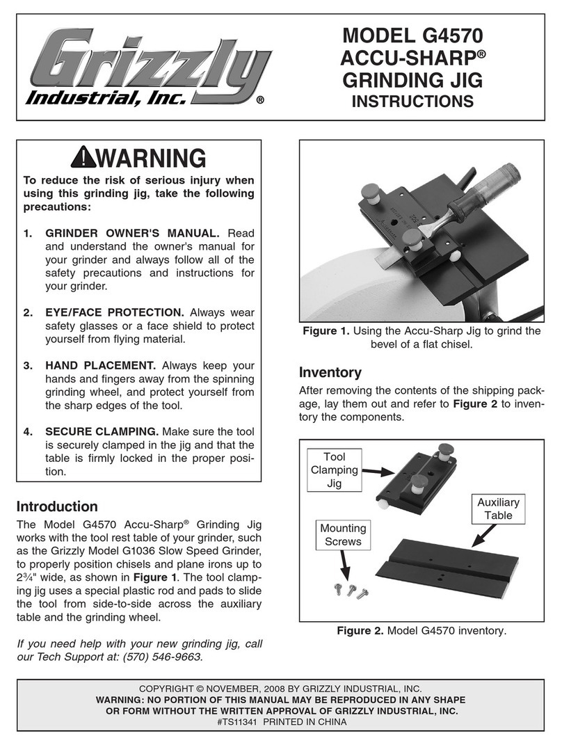 Grizzly Grinding Jig G4570 instructions