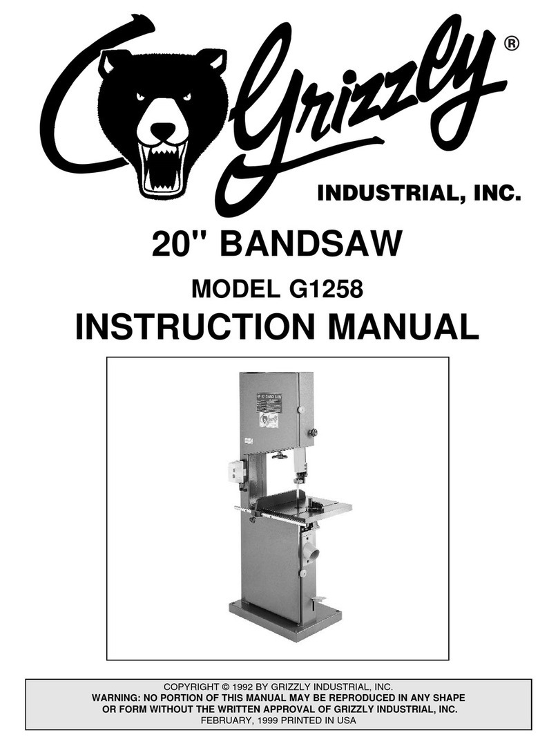 Grizzly G1258 User manual