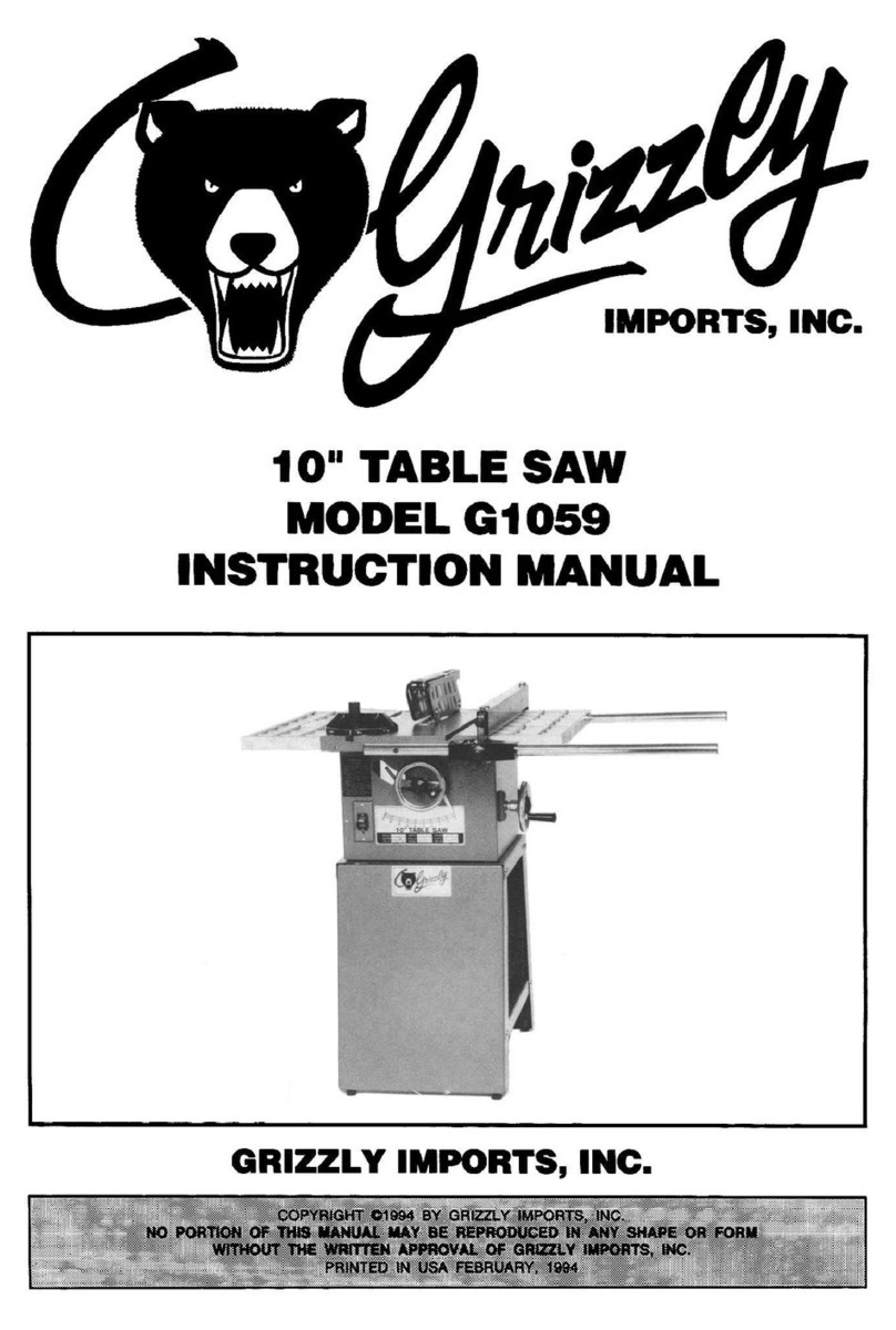 Grizzly G1059 User manual