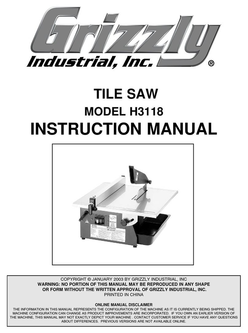 Grizzly H3118 User manual