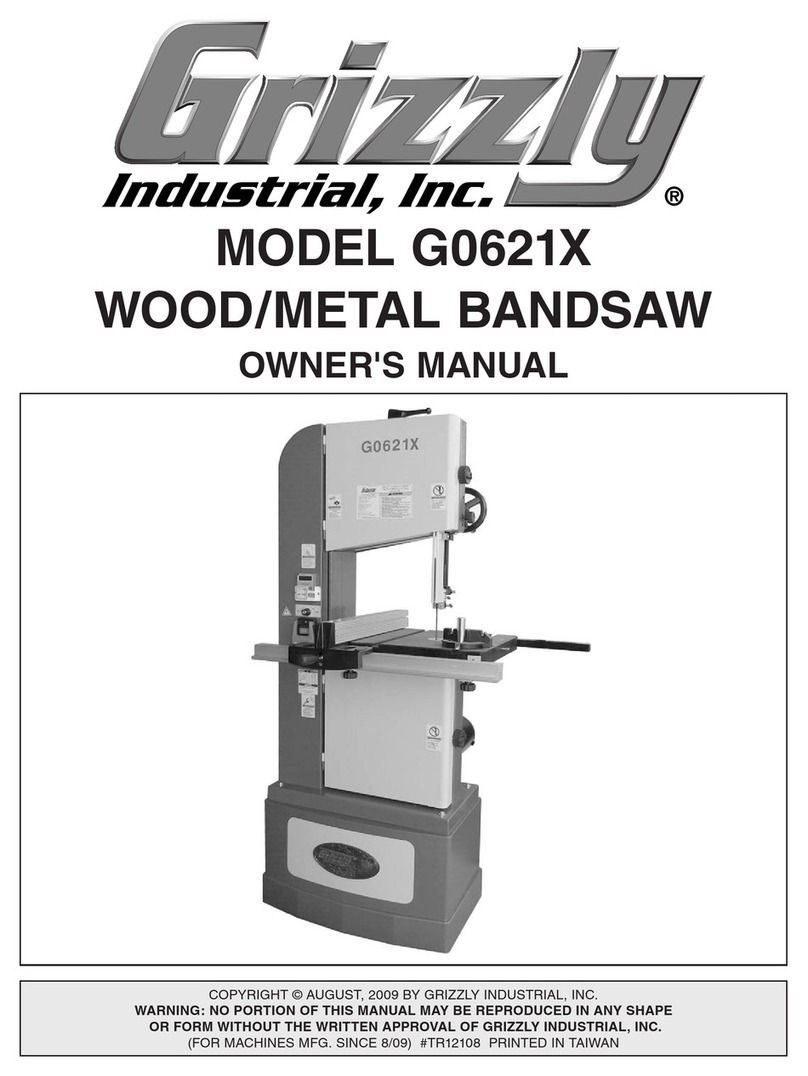 Grizzly G0621X owner's manual