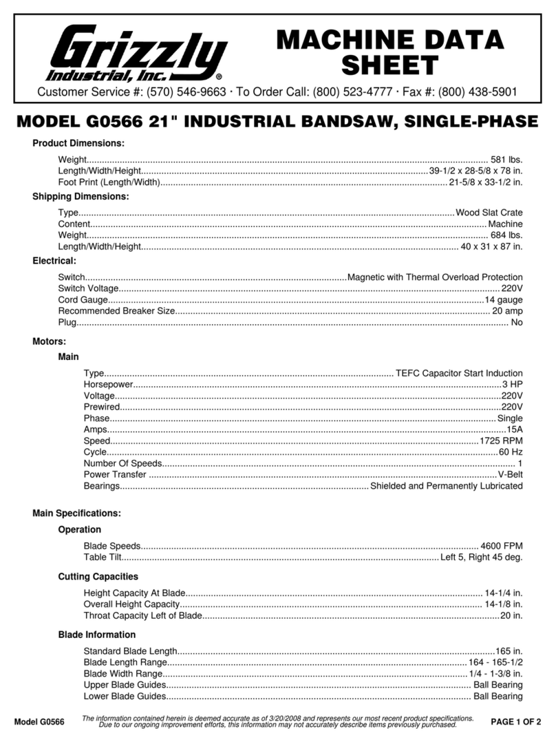 Grizzly G0566 Instruction Manual Grizzly G0566 Instruction Manual