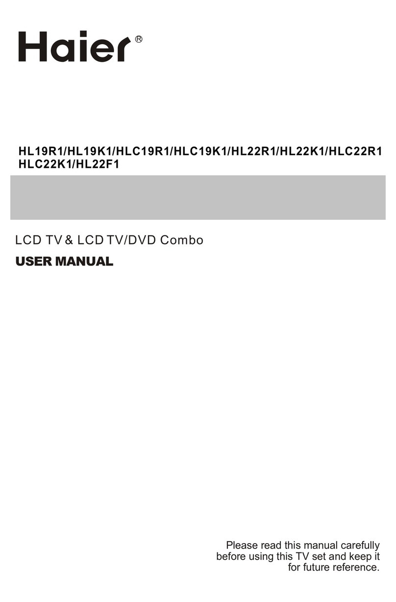 Haier HL22F1 - Designer F-Series - 22" LCD TV User manual Haier HL22F1 - Designer F-Series - 22" LCD TV User manual