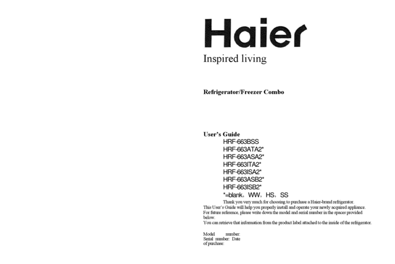 Haier HRF-663ASA2 Series User manual