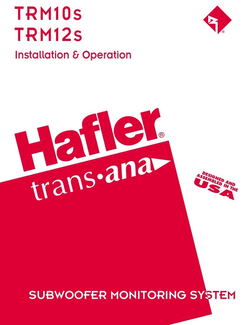 Hafler TRM10S Installation and operation