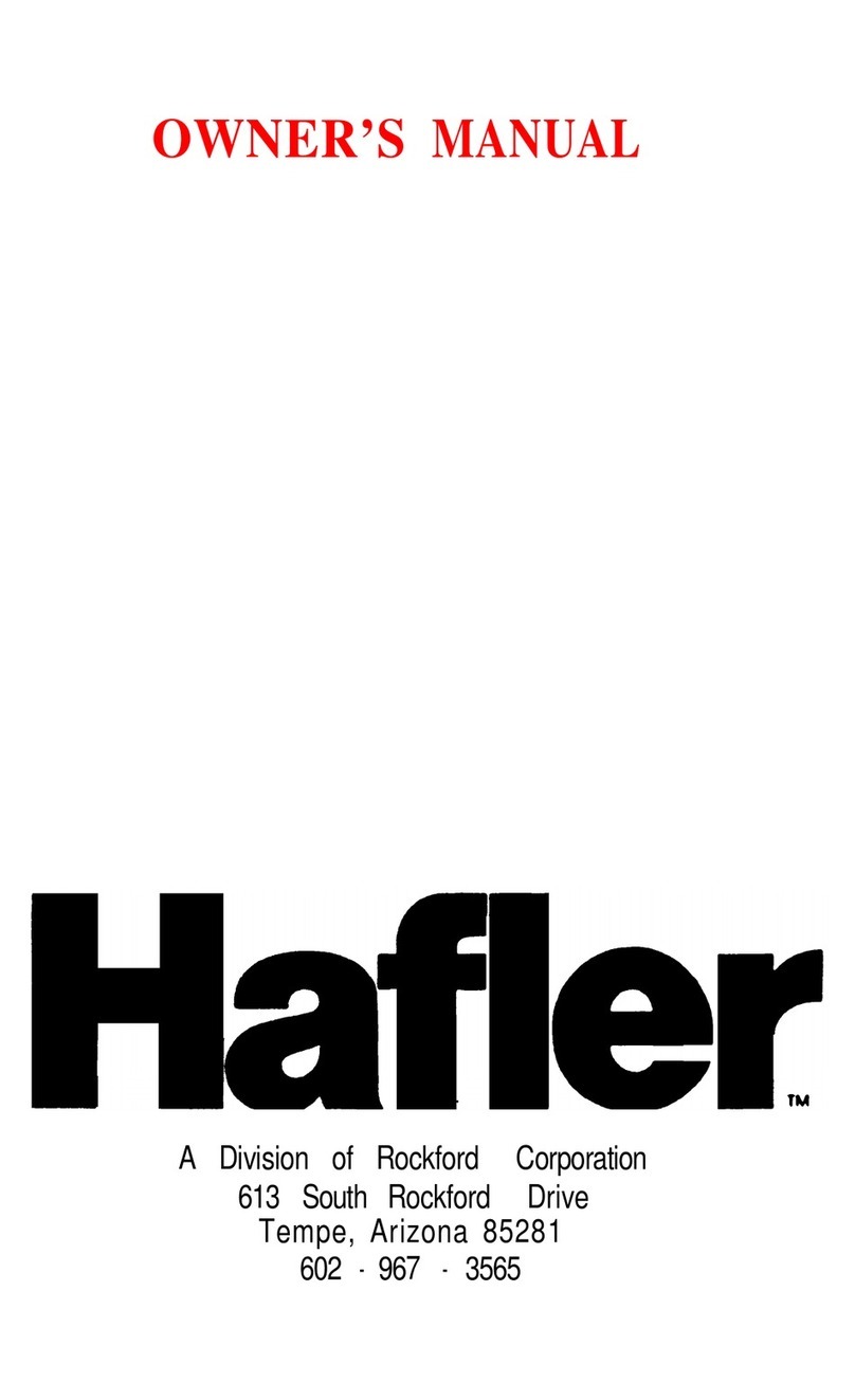 Hafler IRIS COMPACT DISC PLAYER owner's manual