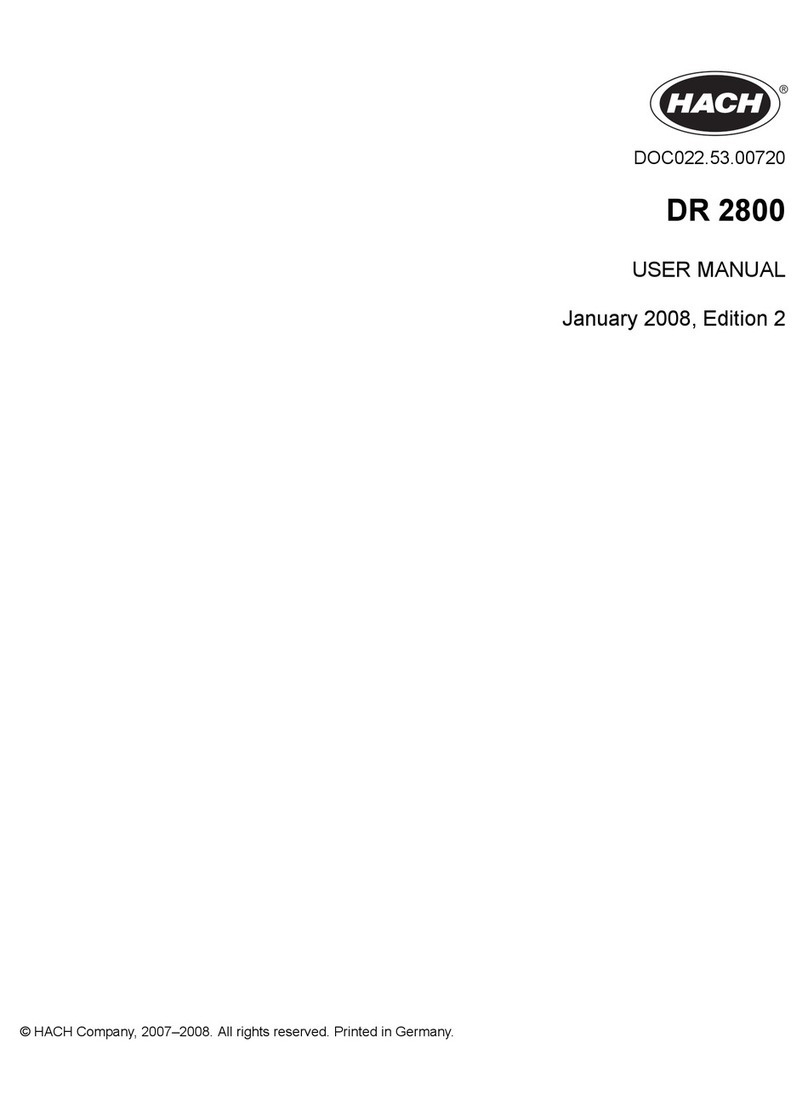 Hach Portable Spectrophotometer DR 2800 User manual