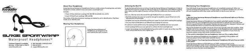 H2O Audio Surge Sportwrap IEN1-70 product manual