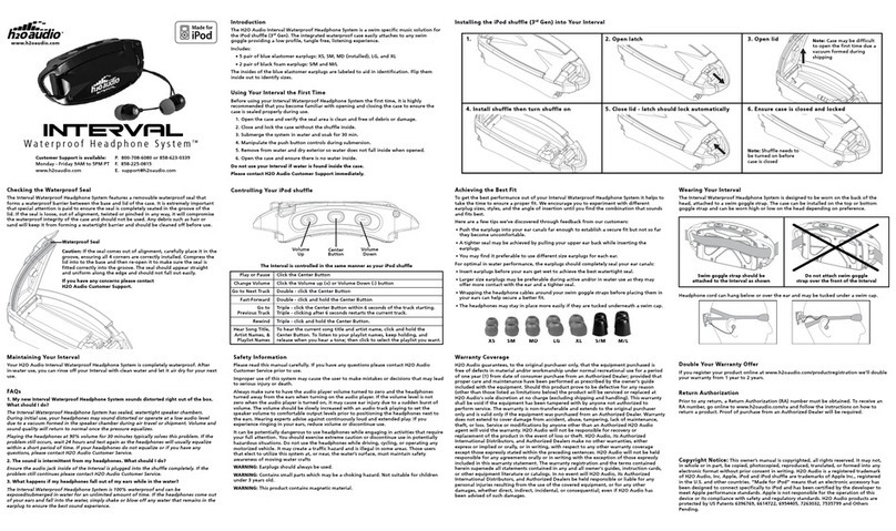 H2O Audio Interval iSH4 User manual H2O Audio Interval iSH4 User manual