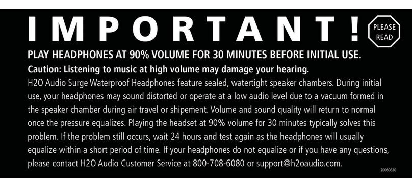 H2O Audio Surge IE1-5A1 owner's manual