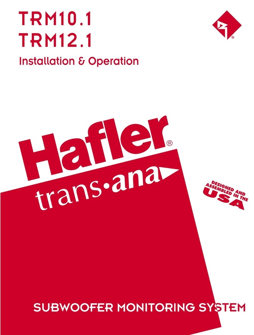 Hafler TRM10.1 Installation & operation