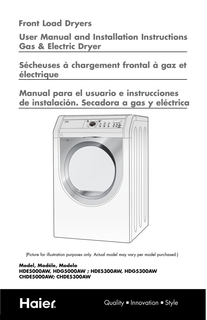 Haier CHDE5300AW User manual