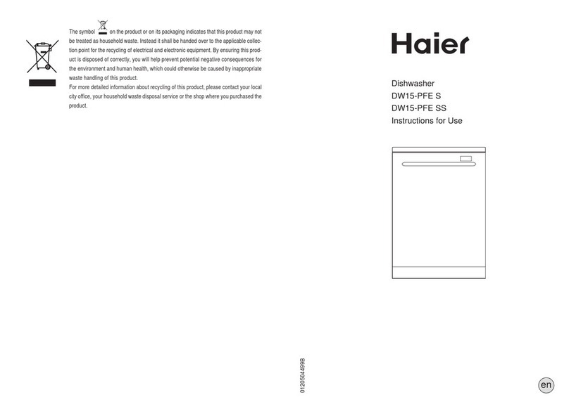 Haier DW15-PFE S Instructions for use