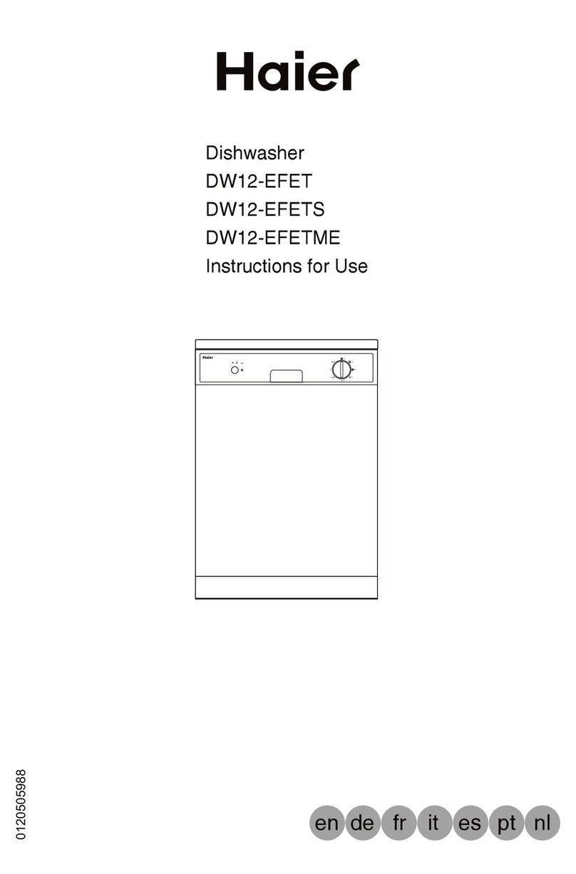Haier DW12-EFETME User manual