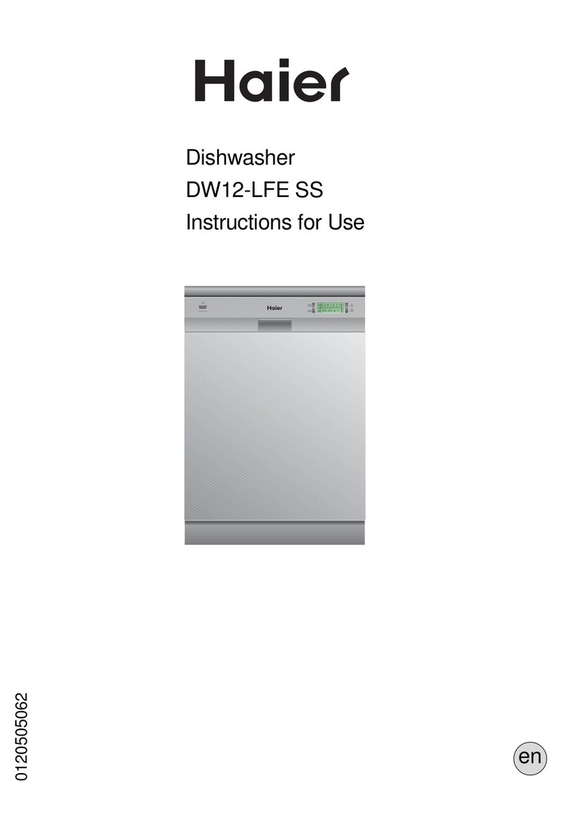Haier DW12-LFE SS User manual Haier DW12-LFE SS User manual