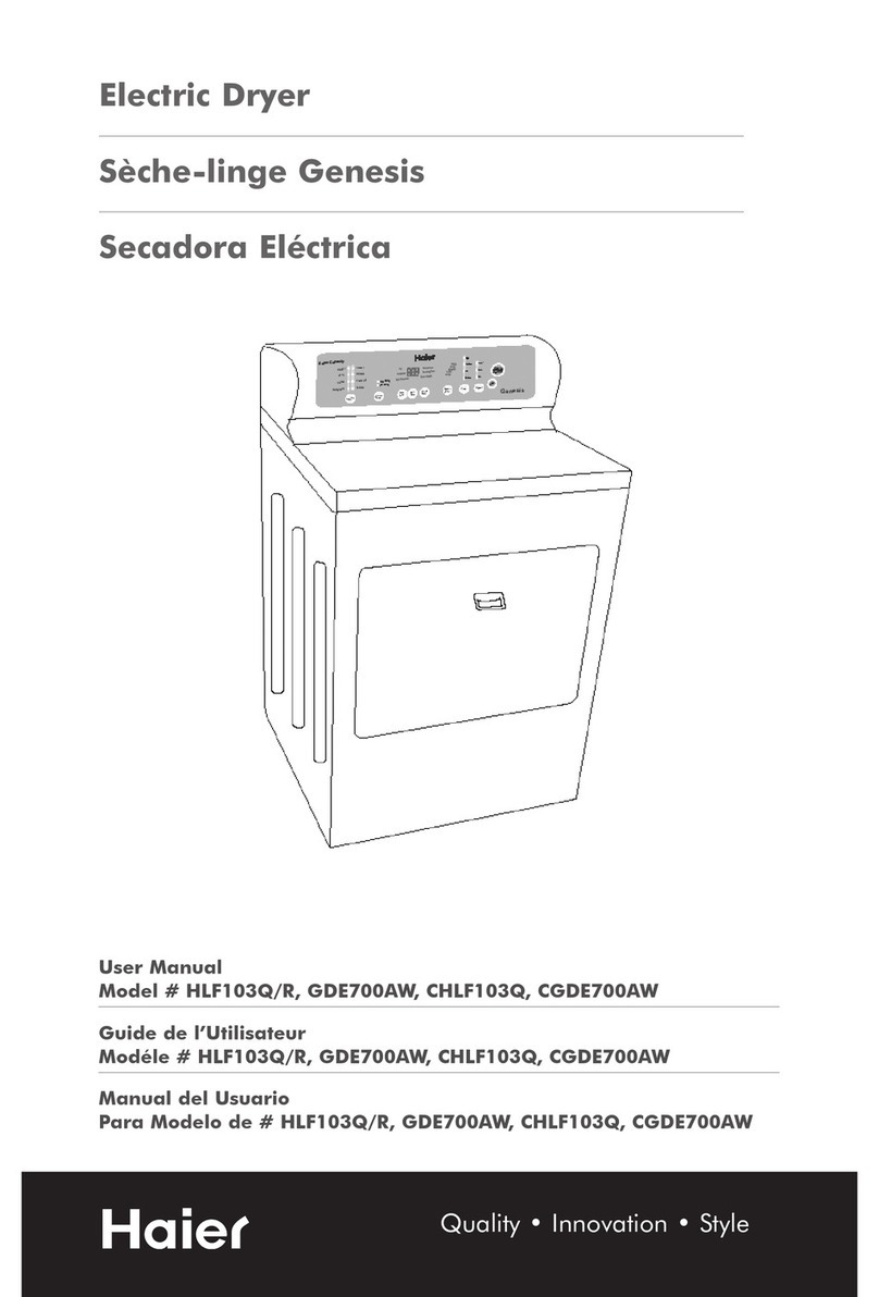 Haier Genesis CGDE700AW User manual