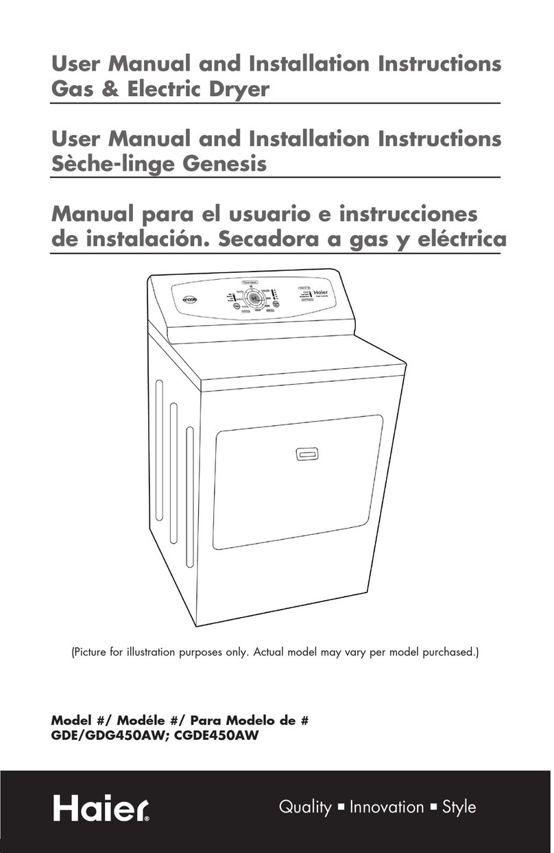 Haier CGDE450AW User manual