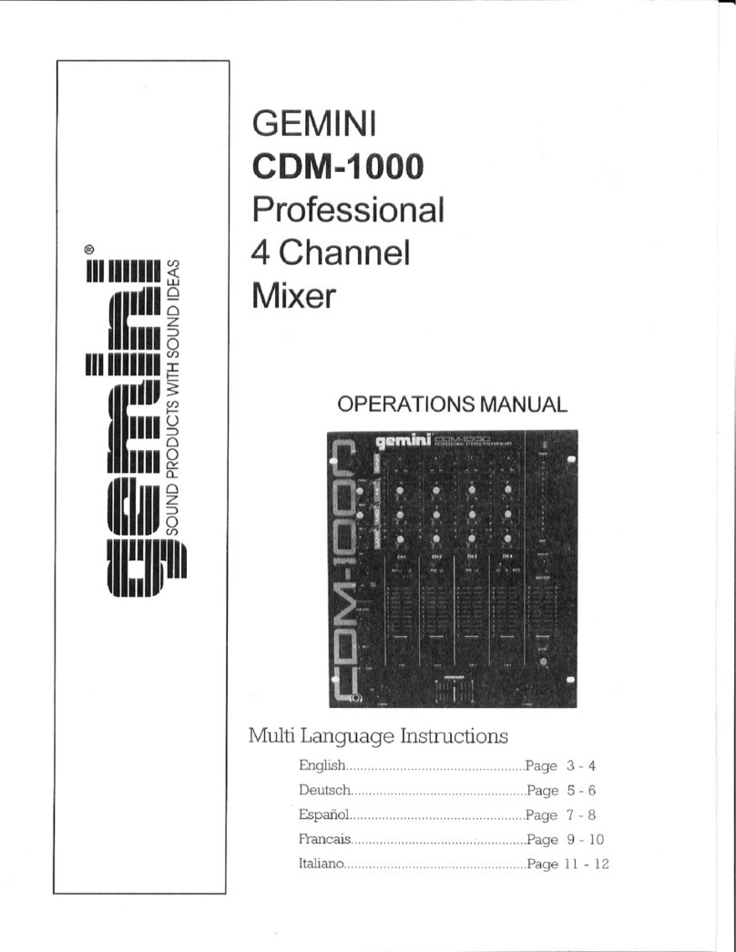 Gemini CDM-1000 User manual Gemini CDM-1000 User manual