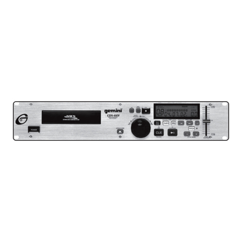 Gemini CDX-601 User manual Gemini CDX-601 User manual