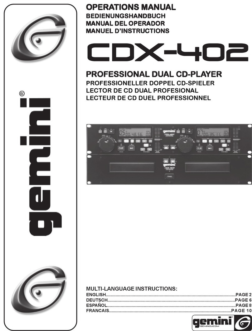 Gemini CDX-402 User manual Gemini CDX-402 User manual